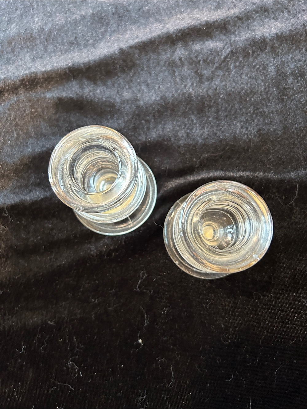 Clear Glass Candle Holders Set of 2 - Home Accents - Picture 2 of 4